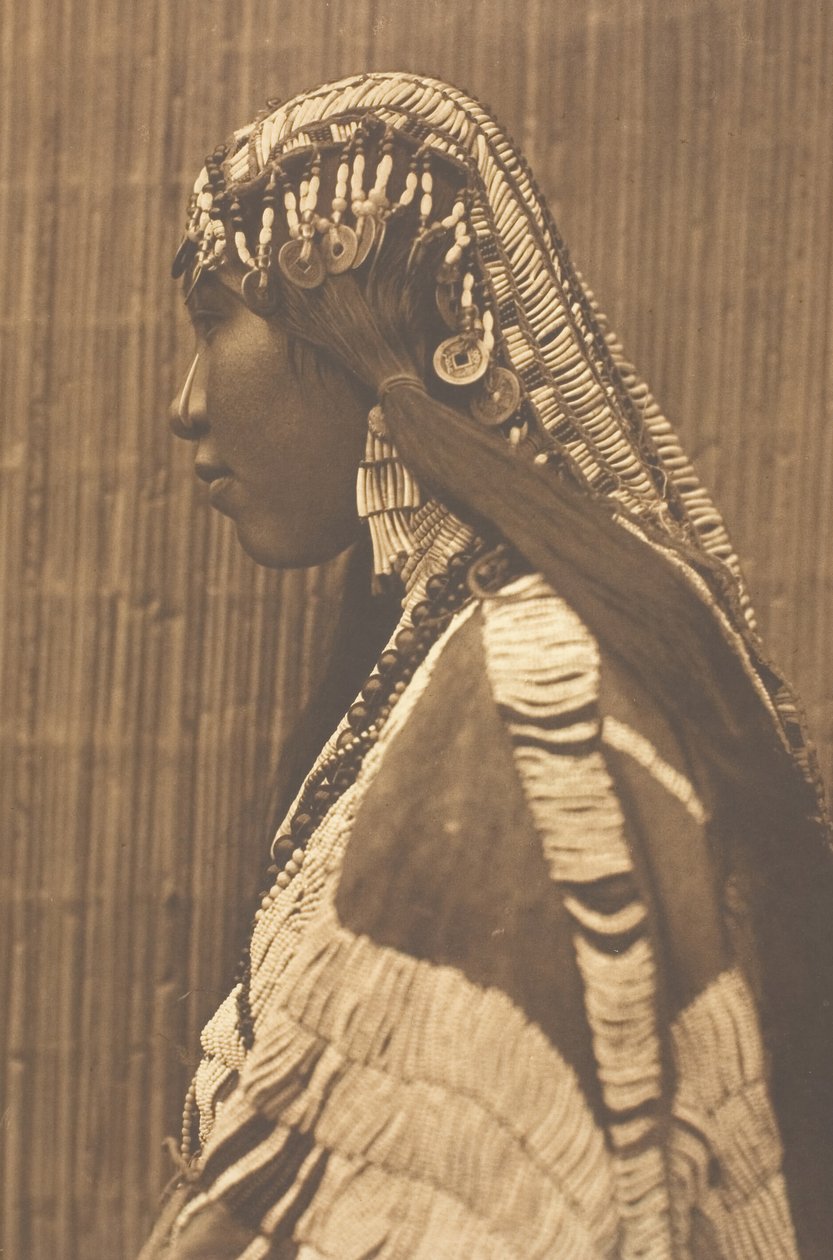 Wishham Girl, Profil, 1910. af Edward Sheriff Curtis