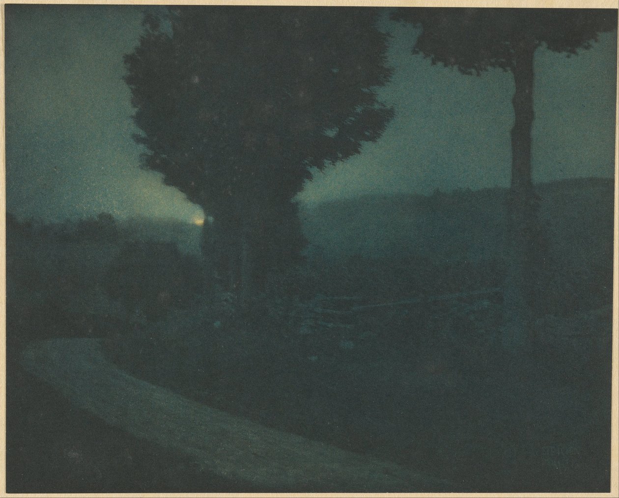 Vejen ind i dalen - Moonrise af Edward Steichen