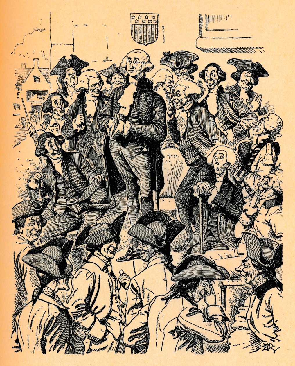 George Washington forsøger at fortælle en løgn, omkring 1900 af Edward Tennyson Reed