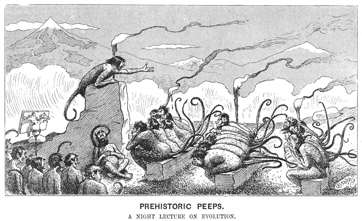 Prehistoric Peeps: A Night Lecture on Evolution, 1894. af Edward Tennyson Reed