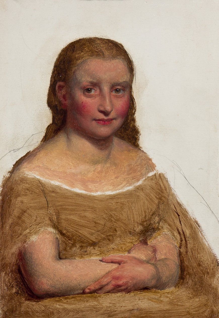 Miss Cole, Worcester (olie på papir) af Edward Thompson Davis