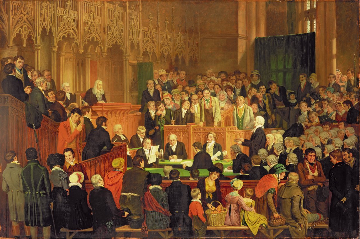 Retssagen mod en hests garanti i County Court of Lancaster Castle af Edward Villiers Rippingille
