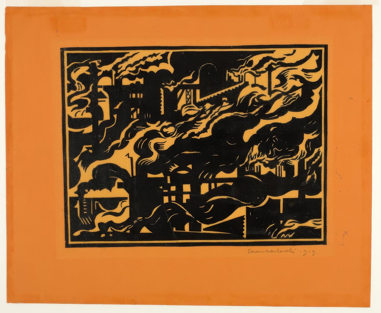 Højovne II af Edward Wadsworth