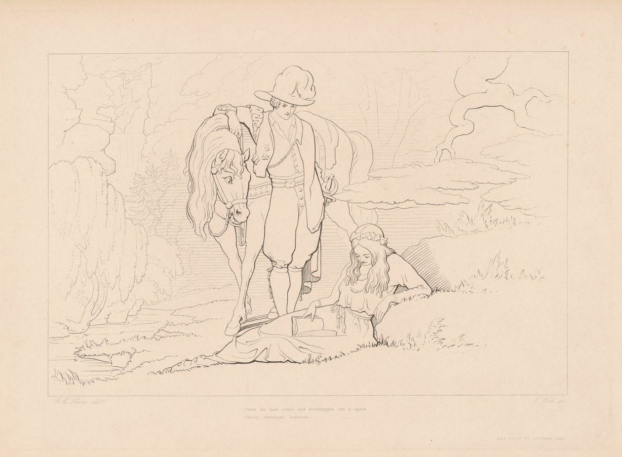 Tæt på var han kommet... af Edward Webb, after George Elgar Hicks