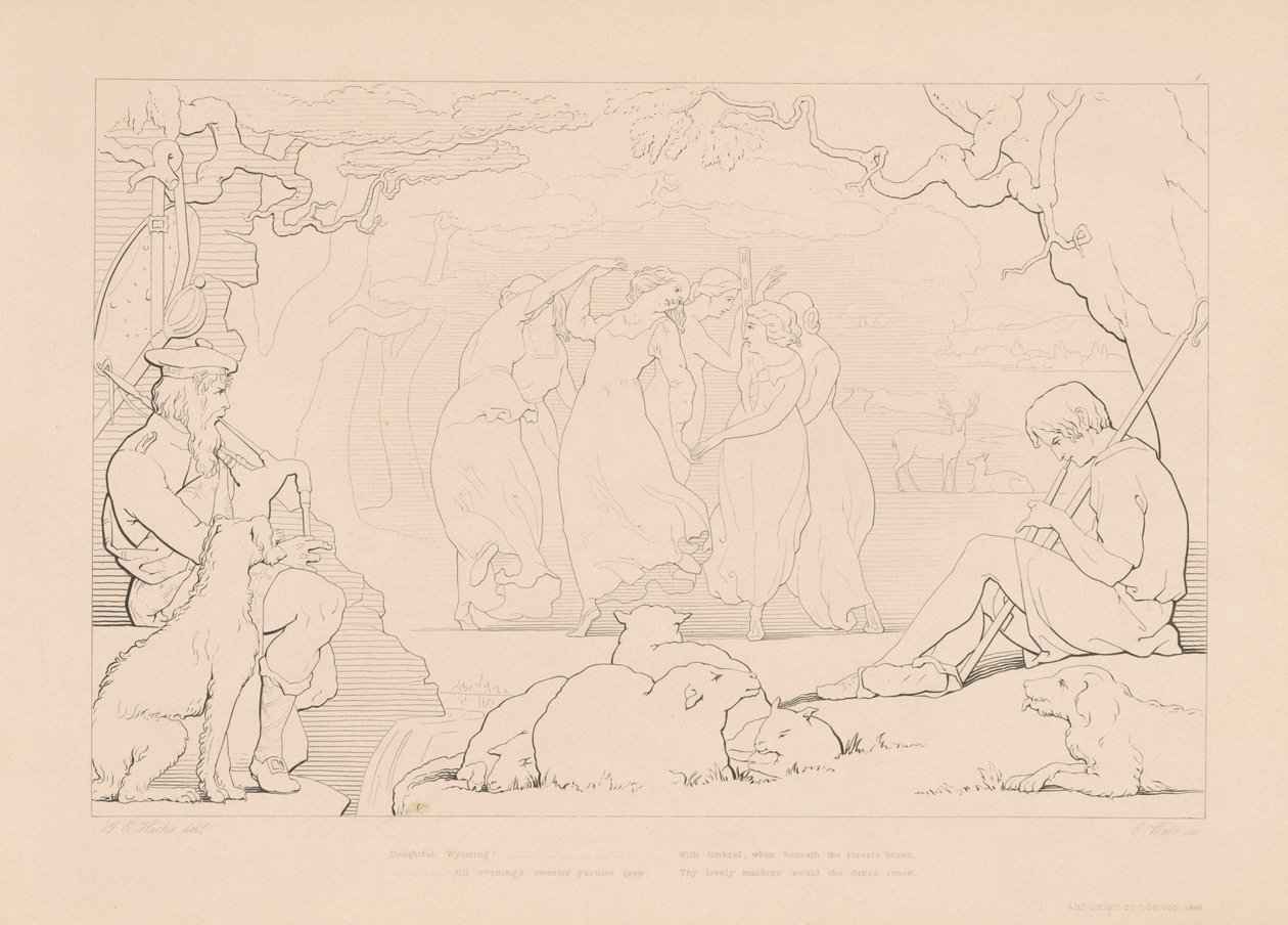 Dejligt Wyoming! af Edward Webb, after George Elgar Hicks