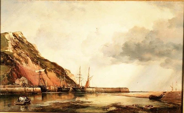 Axmouth Harbour, Devon-Low Water af Edward William Cooke
