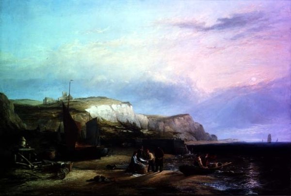 Hollandske Pincks Losser deres fangst ud for Egmond Aan Zee af Edward William Cooke