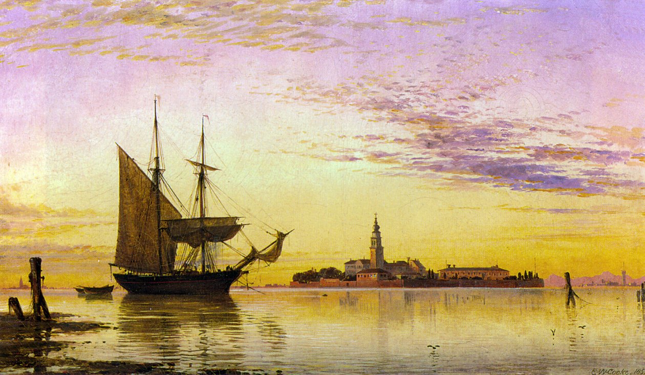 Edward William Cooke Det armenske kloster, Venedig af Edward William Cooke