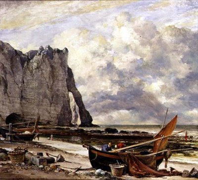 Etretat, Strand med Bue af Edward William Cooke