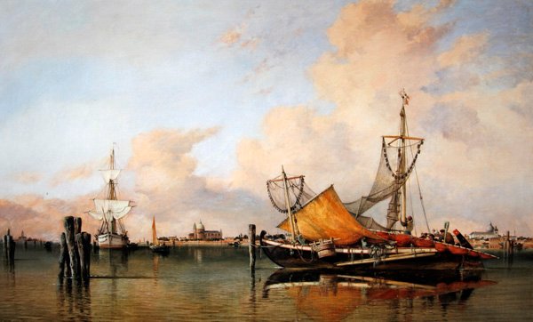 Aften før dårligt vejr på lagunen, Venedig af Edward William Cooke