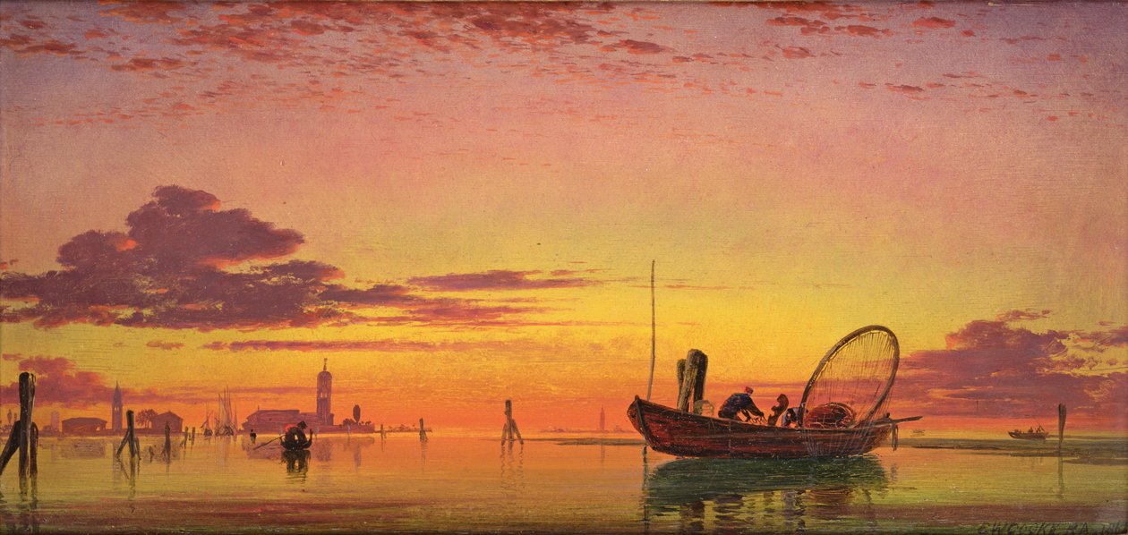 Mazorto ved lagunen, Venedig, 1864 af Edward William Cooke
