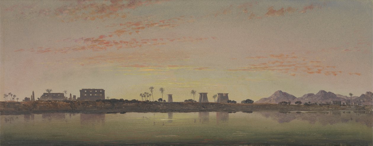 Pyloner ved Karnak, Theban-bjergene i det fjerne af Edward William Cooke