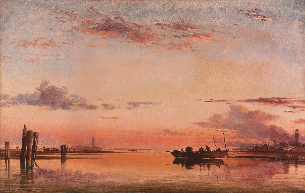 Santa Maria della Salute, Venedig: Aften, af Edward William Cooke