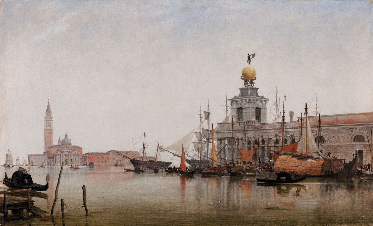 Dogana di Mare med San Giorgio Maggiore Beyond, 1863 af Edward William Cooke