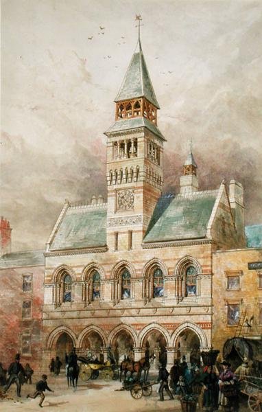 Civic Building (akvarel på papir) af Edward William Godwin
