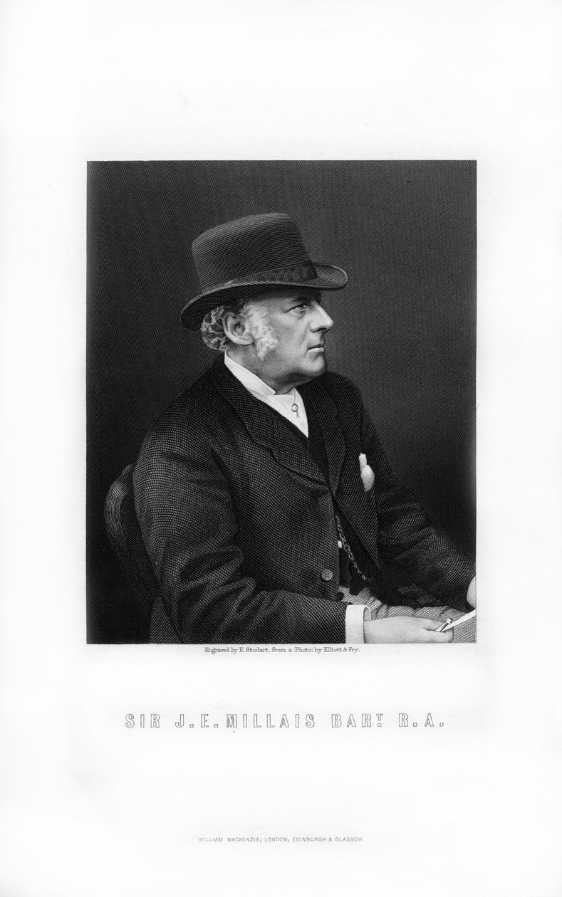 Sir John Everett Millais, prærafaelitisk maler, 1899. af Edward William Stodart