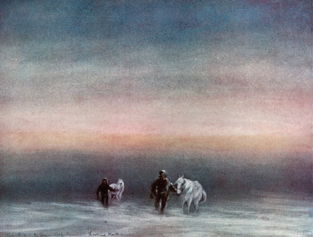 Udøvelse af ponyerne, 1911, 1913. af Charles Edward Wilson