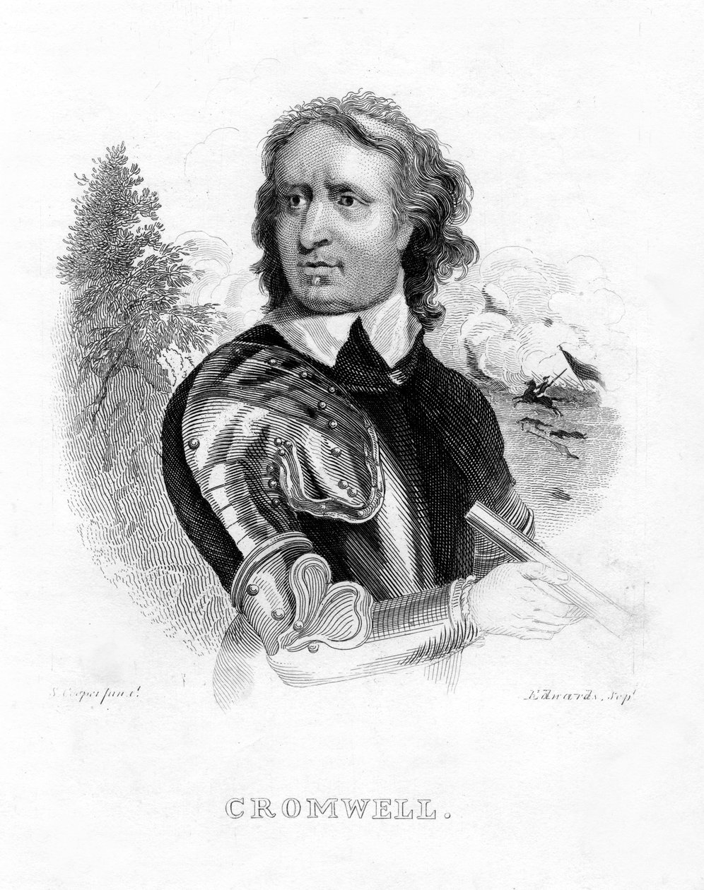 Oliver Cromwell, engelsk militærleder og politiker, 1800-tallet af Edwards