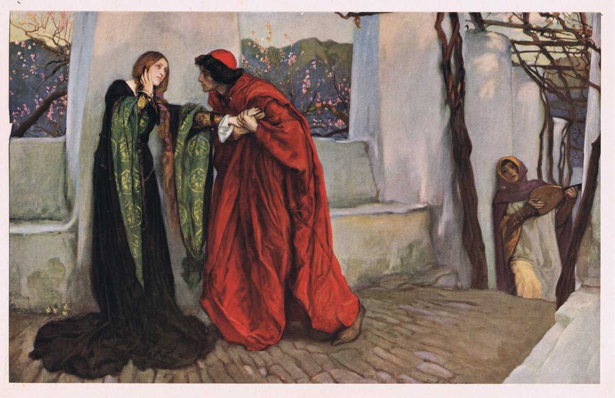 "O, Frue min, hvor vandrer du hen", fra "Twelfth Night" af William Shakespeare af Edwin Austin Abbey