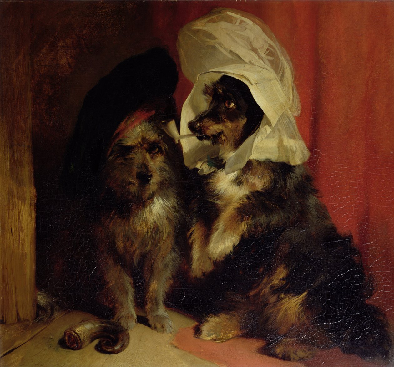Komiske hunde, 1836 af Edwin Landseer