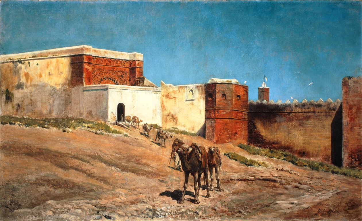 Campingvogne på vej væk, 1879 af Edwin Lord Weeks