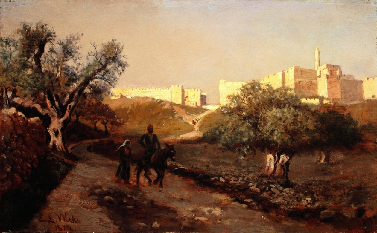 Jerusalems mure, 1874 af Edwin Lord Weeks