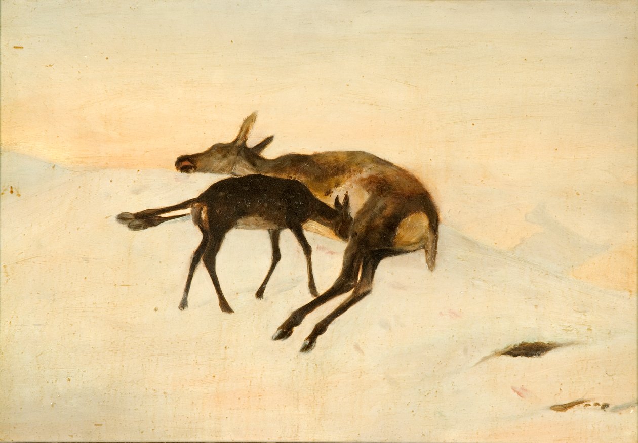 Et tilfældigt skud (olie om bord) af Edwin (after) Landseer