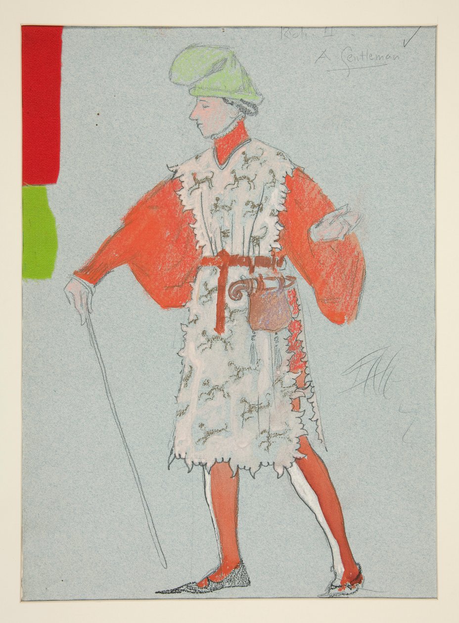 En gentleman, kostumeskitse til Henry Irving af Edwin Austin Abbey