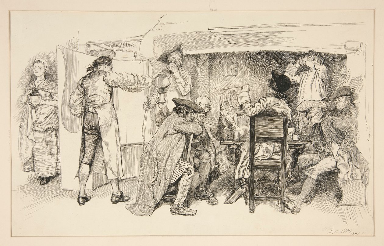 An Ale House værelse - af Edwin Austin Abbey