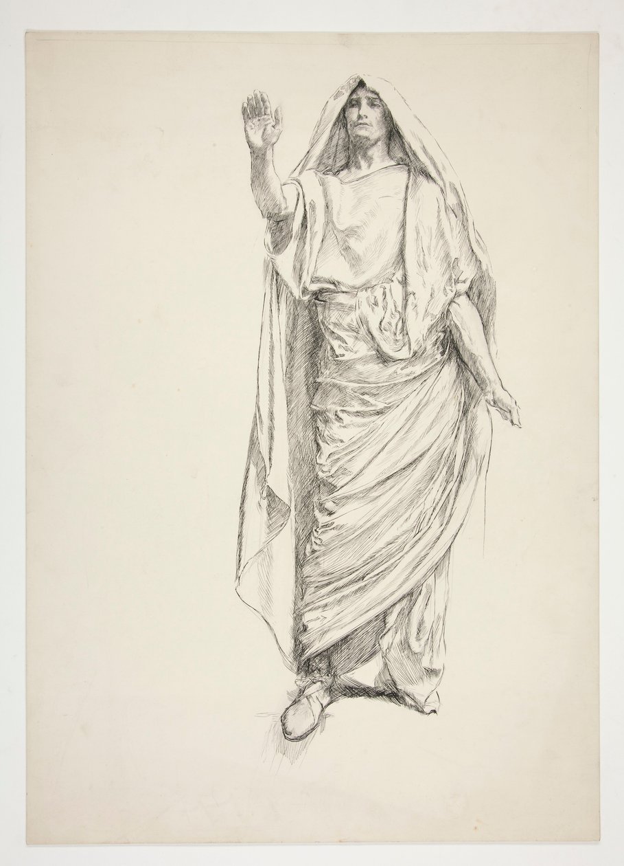 Anthony (foreløbig tegning til .3138) - Julius Cæsar af Edwin Austin Abbey