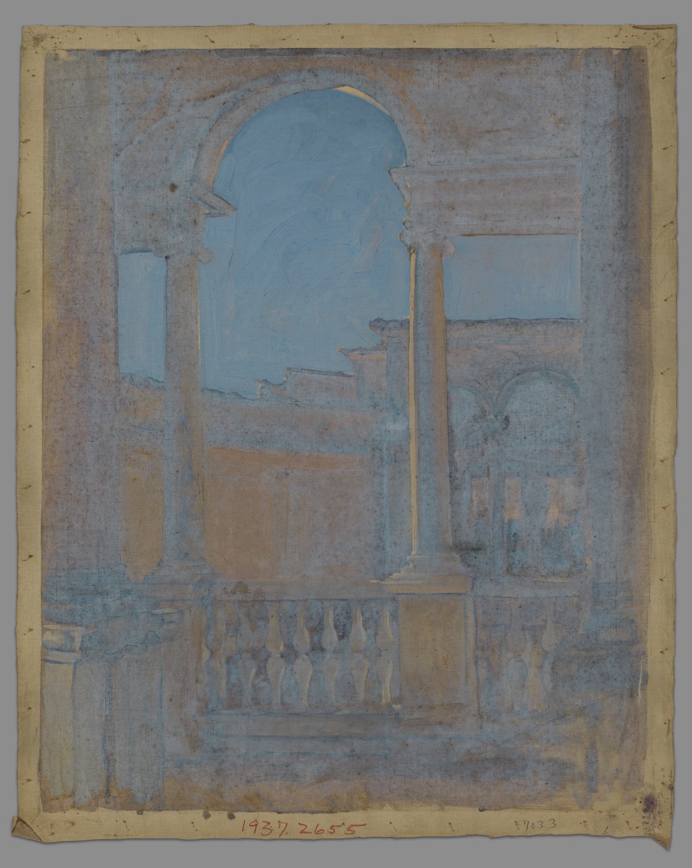 Arkitektstudie af Edwin Austin Abbey