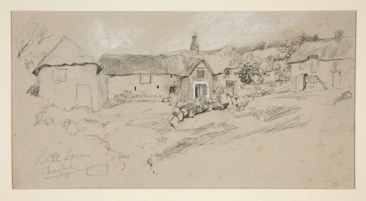 Arkitektonisk undersøgelse: Hall Farm af Edwin Austin Abbey