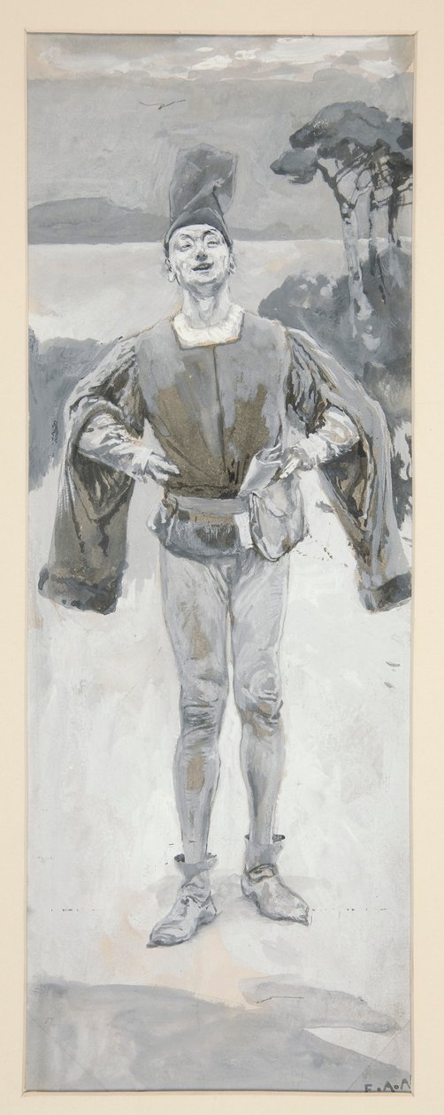 Autolycus, illustration til Ballader og Ballademusik, der illustrerer Shakespeare af Edwin Austin Abbey