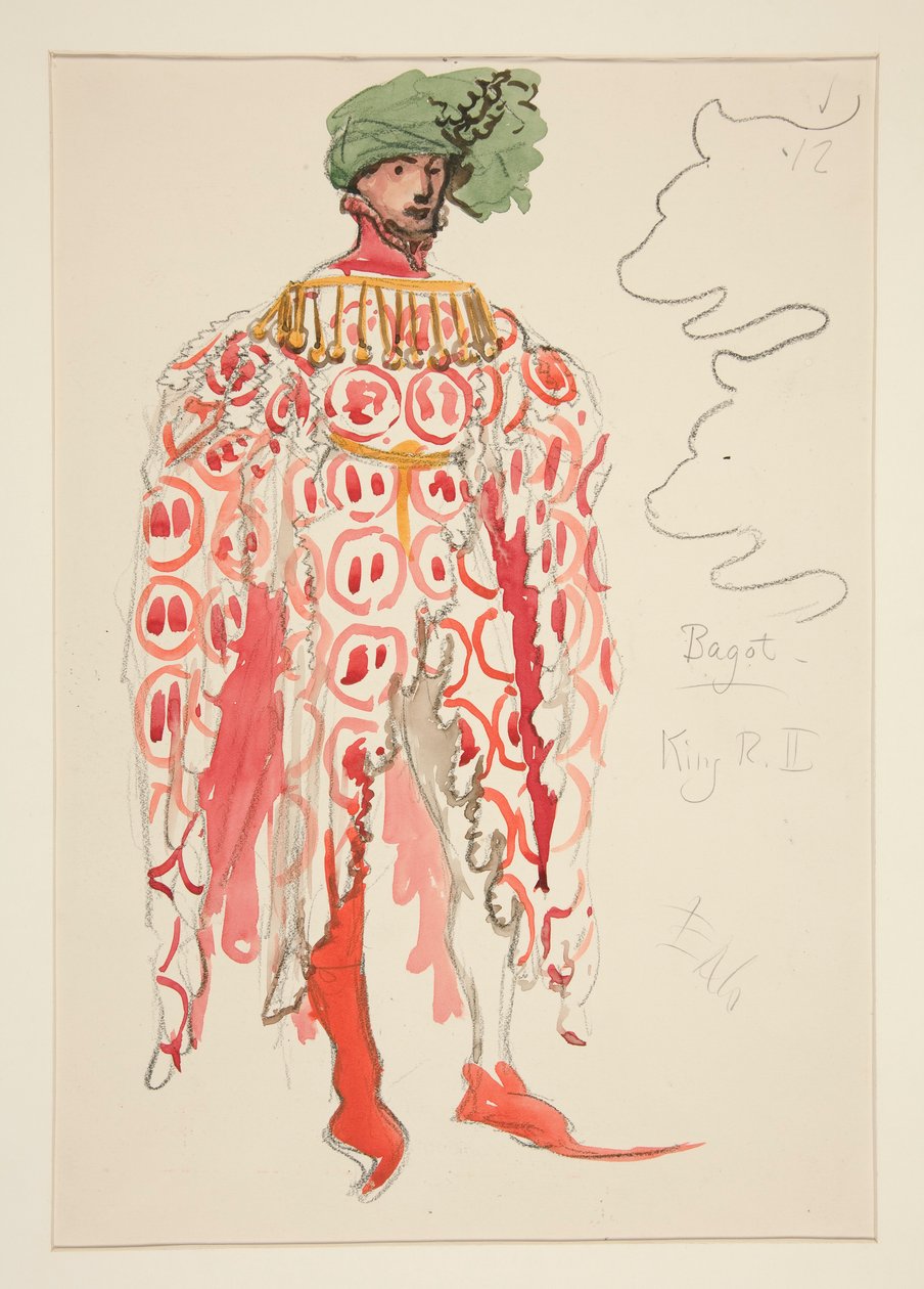 Bagot, kostumeskitse til Henry Irving af Edwin Austin Abbey