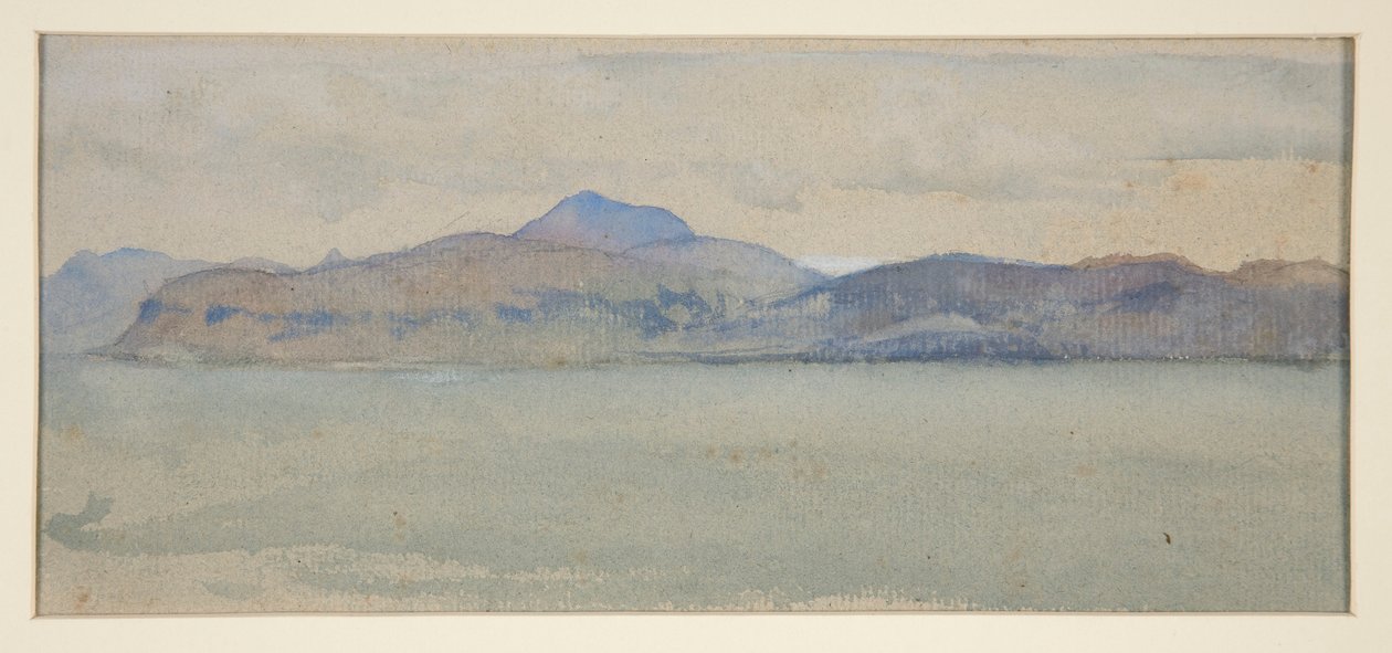 Bourg & Bribun Cliffs, Mull (?) - [Highland Town] af Edwin Austin Abbey
