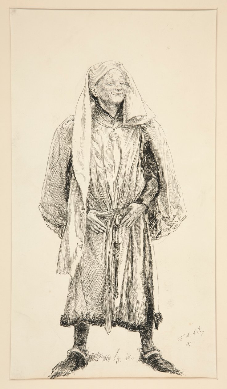 Boyet - Akt V, Scene II, Kærlighed af Edwin Austin Abbey