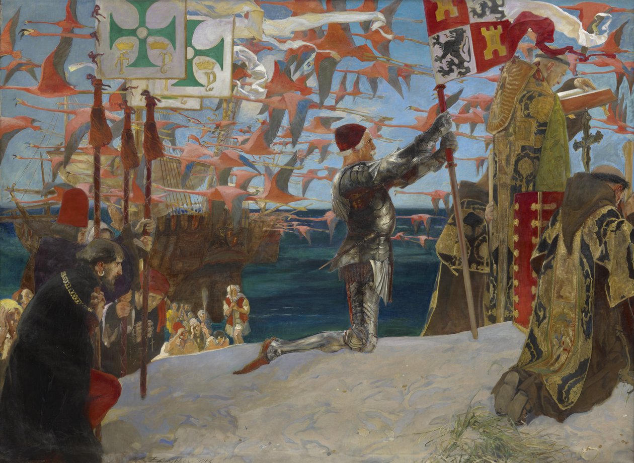 Columbus i den nye verden, 1906 af Edwin Austin Abbey