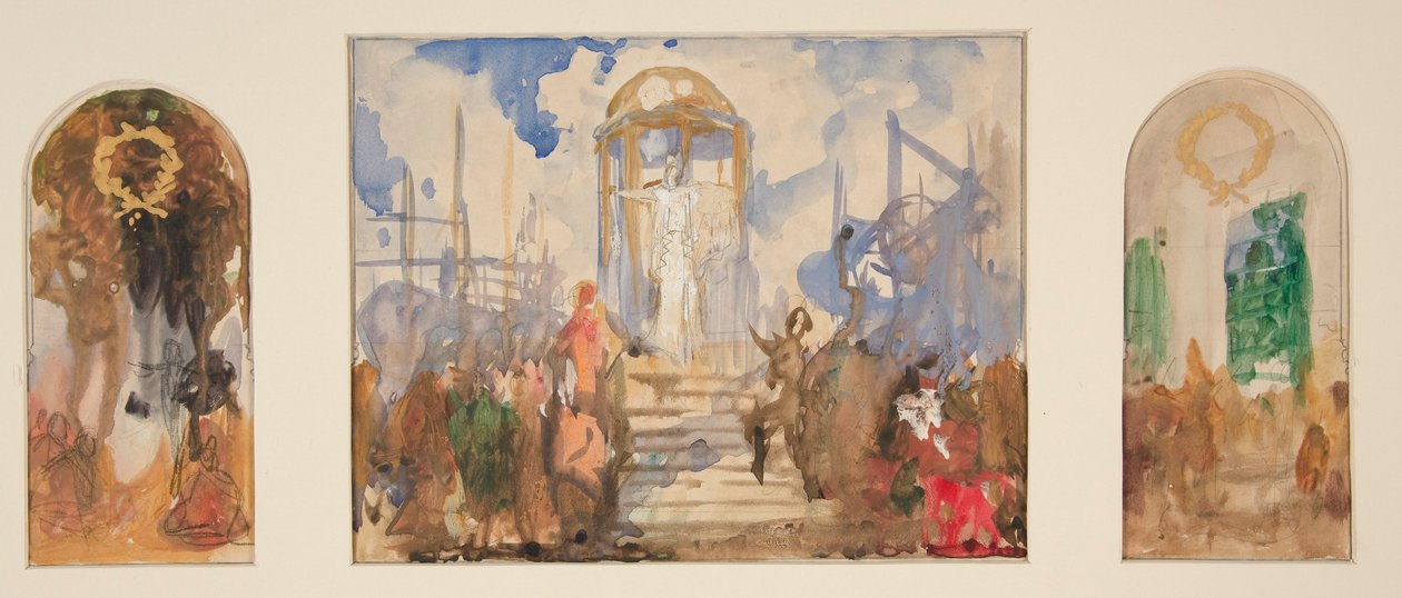 Kompositionsstudier til af Edwin Austin Abbey