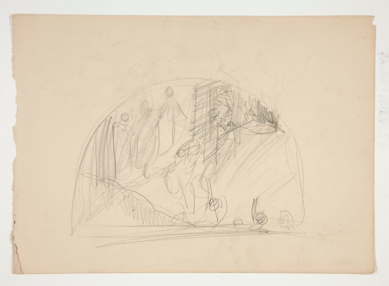 Kompositionsstudie til af Edwin Austin Abbey