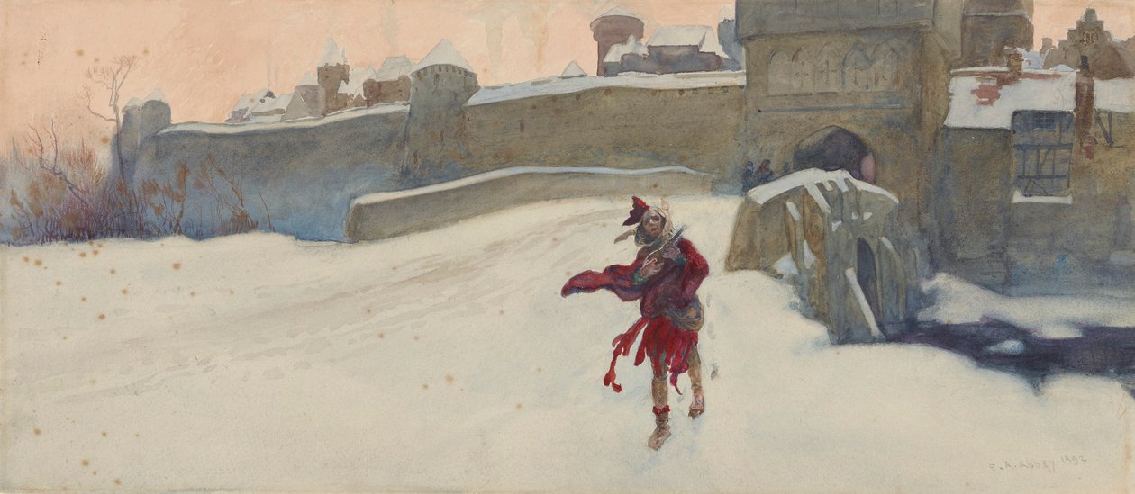 Kompositionsstudie til af Edwin Austin Abbey
