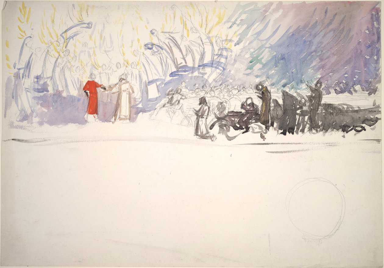 Kompositionsstudie til af Edwin Austin Abbey