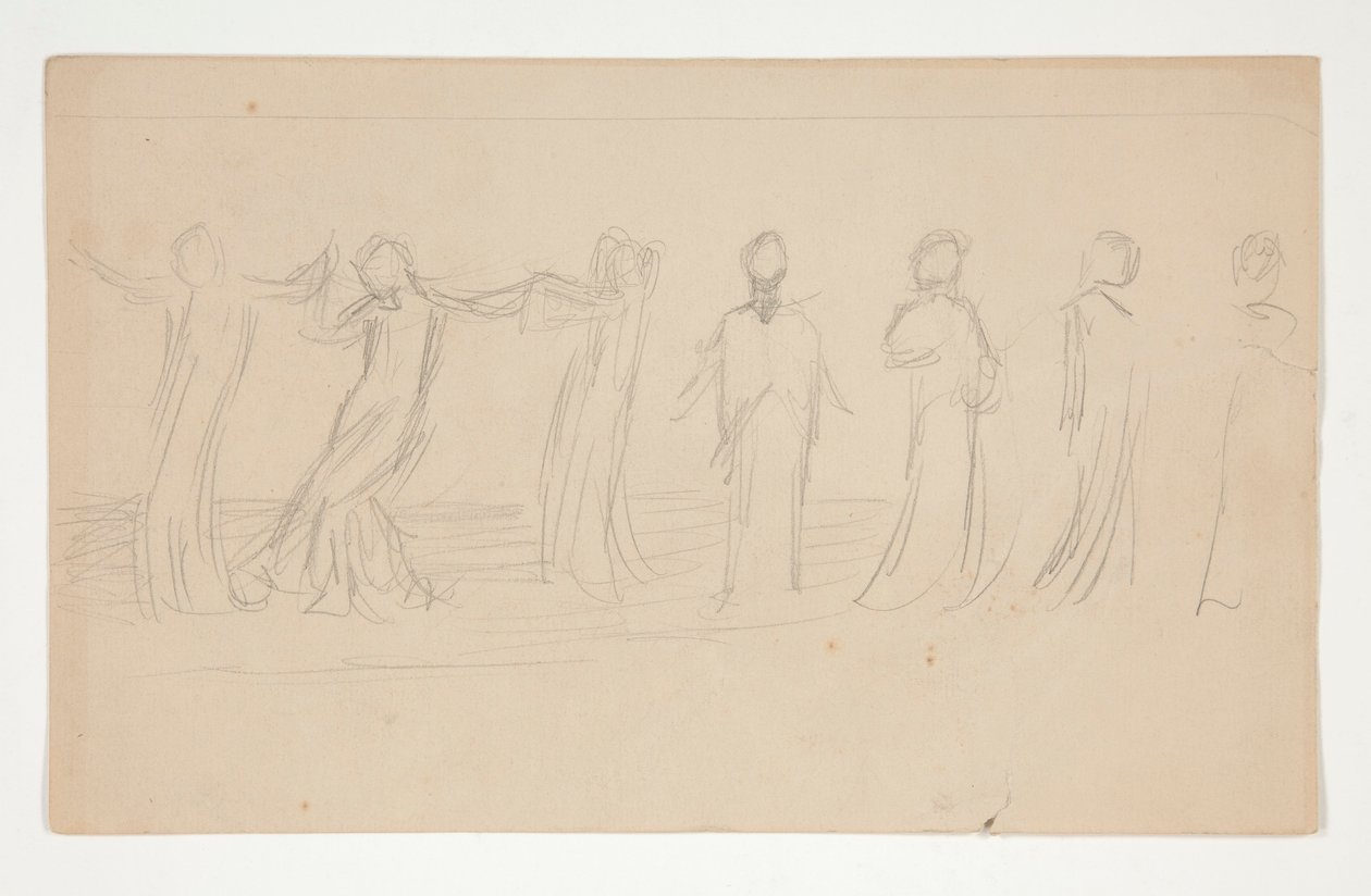 Kompositionsstudie til af Edwin Austin Abbey