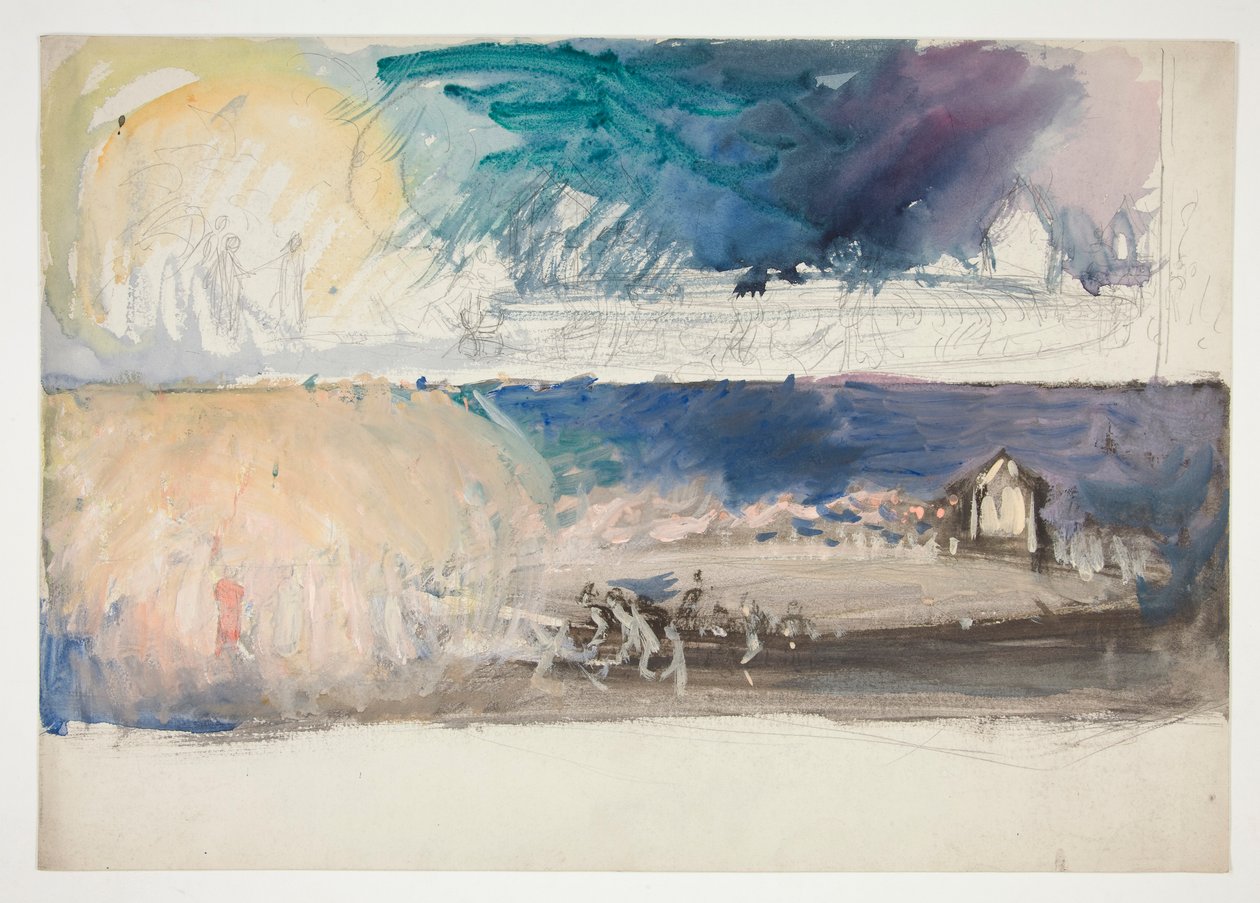Kompositionsstudie til af Edwin Austin Abbey