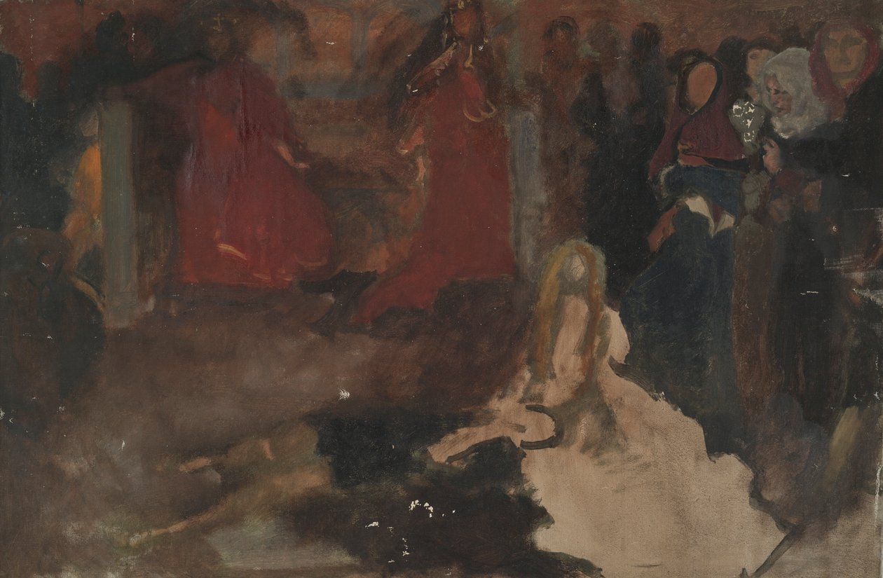 Compositional Study, for The Play Scene in Hamlet, Act III, Scene II af Edwin Austin Abbey