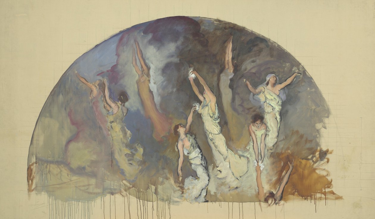 Compositional Study, for The Spirit of Light, Rotunda, Pennsylvania State Capitol, Harrisburg af Edwin Austin Abbey