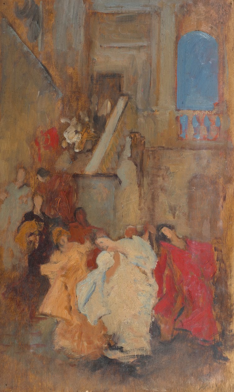 Kompositionsstudie, muligvis for A Measure af Edwin Austin Abbey