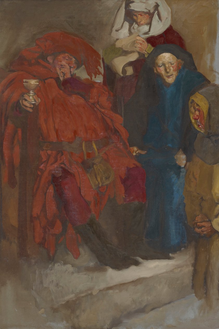 Kompositionsstudie, muligvis for The Merry Wives of Windsor af Edwin Austin Abbey