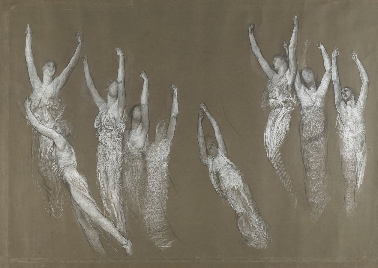 Kompositionsstudie til af Edwin Austin Abbey