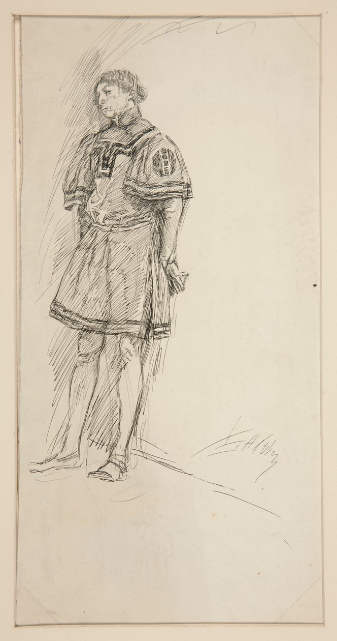 Kostumestudie for Two Gentlemen of Verona (?) af Edwin Austin Abbey