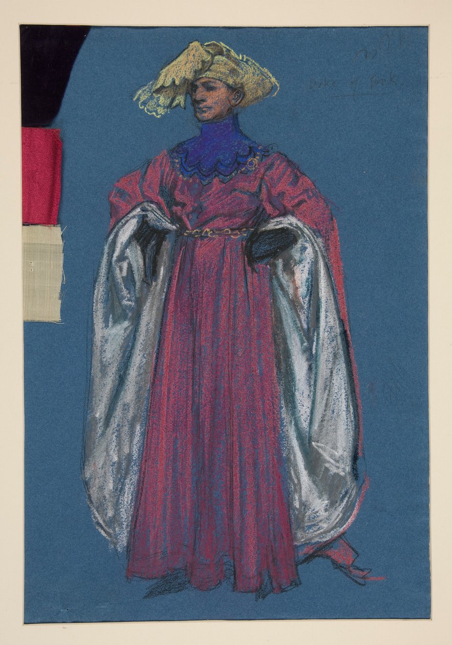 Duke of York, kostumeskitse til Henry Irving af Edwin Austin Abbey